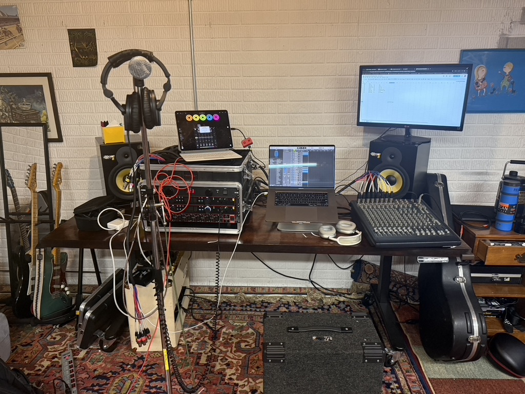 Recording studio setup